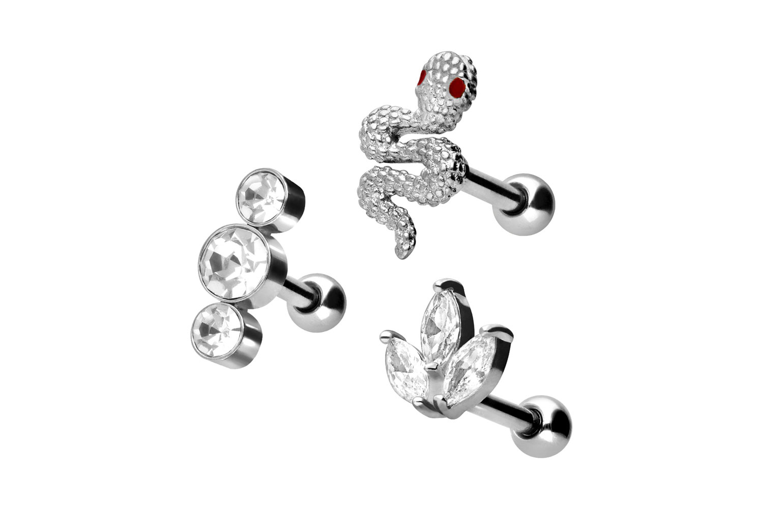 SET Chirurgenstahl Ohrpiercing MIX